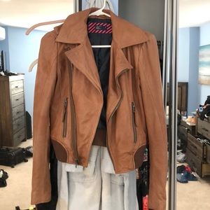 AE leather bomber jacket